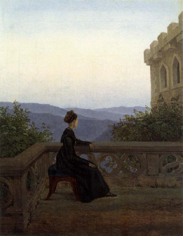 Carl Gustav Carus Woman on the Balcony